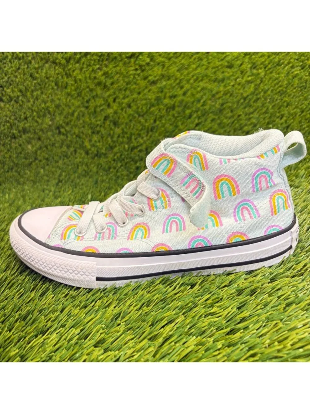 Converse Chuck Taylor All Star Hi Girls Size 2Y White Athletic Shoes Sneakers